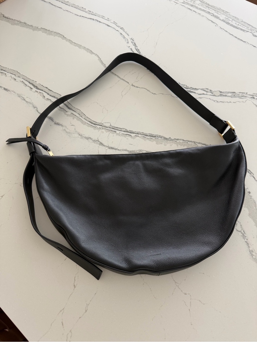 All Saints Large Moon Crescent Shoulder/Cross body Bag - Sleek Minimal Style